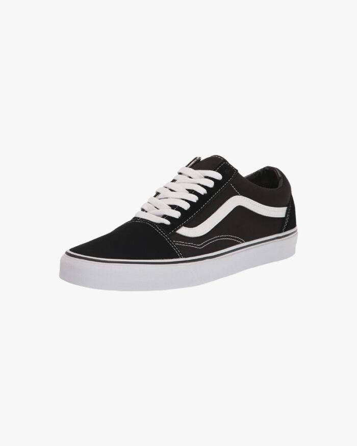 Black and White Skater Vans Rubber Shoes