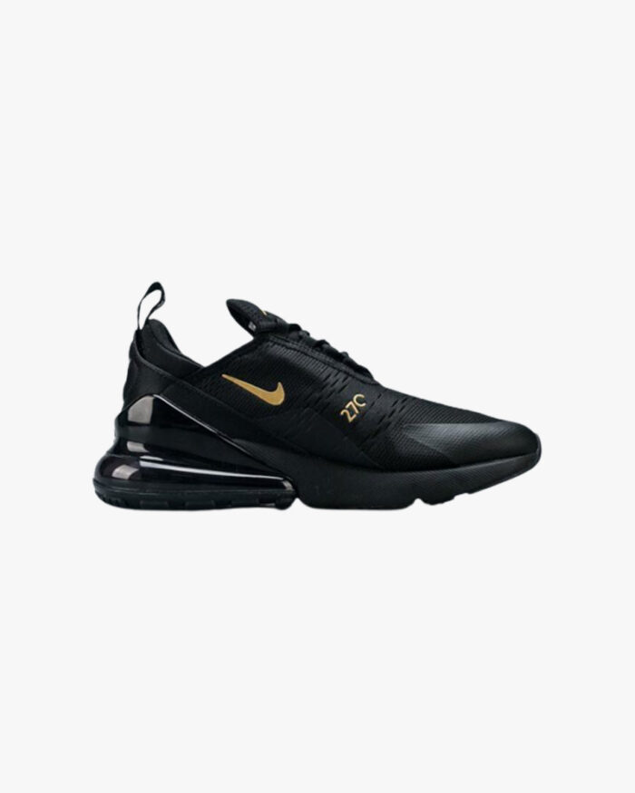 Nike Air270 Black and Gold Sneakers