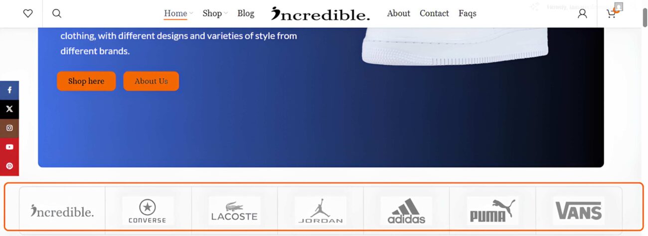 Brand Column in Incredible Store