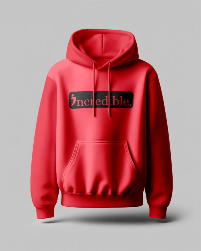Incredible Elite Bold Black Red Hoodie
