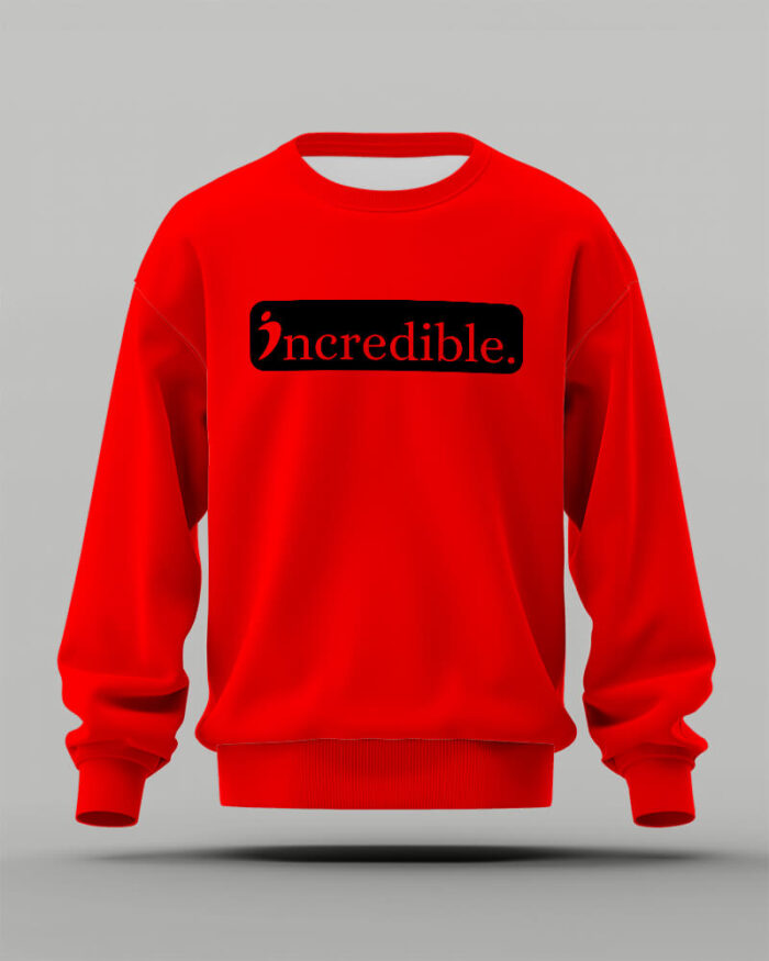 Incredible Essence Bold Black Red Sweatshirt