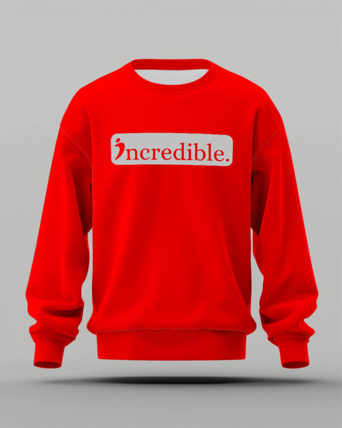 Incredible Essence Bold Silver Red Sweatshirt