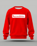 Incredible Essence Bold White Red Sweatshirt