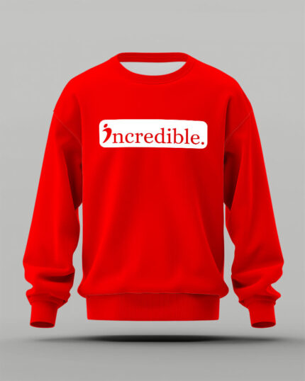 Incredible Essence Bold White Red Sweatshirt