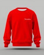 Incredible Essence Minimal Line Red Sweatshirt