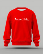 Incredible Essence Signature White Red Sweatshirt