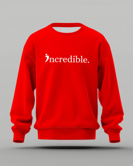 Incredible Essence Signature White Red Sweatshirt