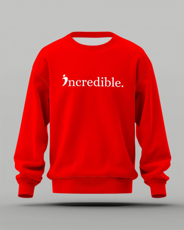 Incredible Essence Signature White Red Sweatshirt