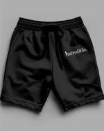 Incredible Flex Minimal Line Black Shorts