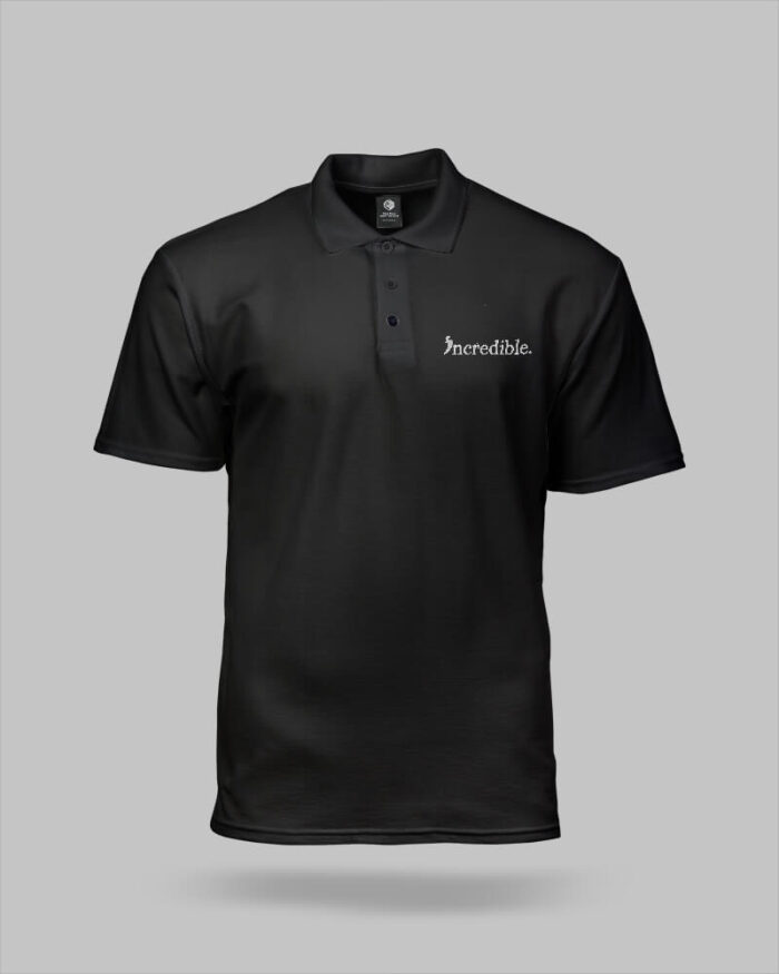 Incredible Prime Minimal Line Black Polo Shirt
