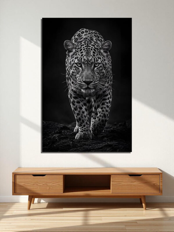 Shadow Stalker Leopard Canvas Wall Art Size A01