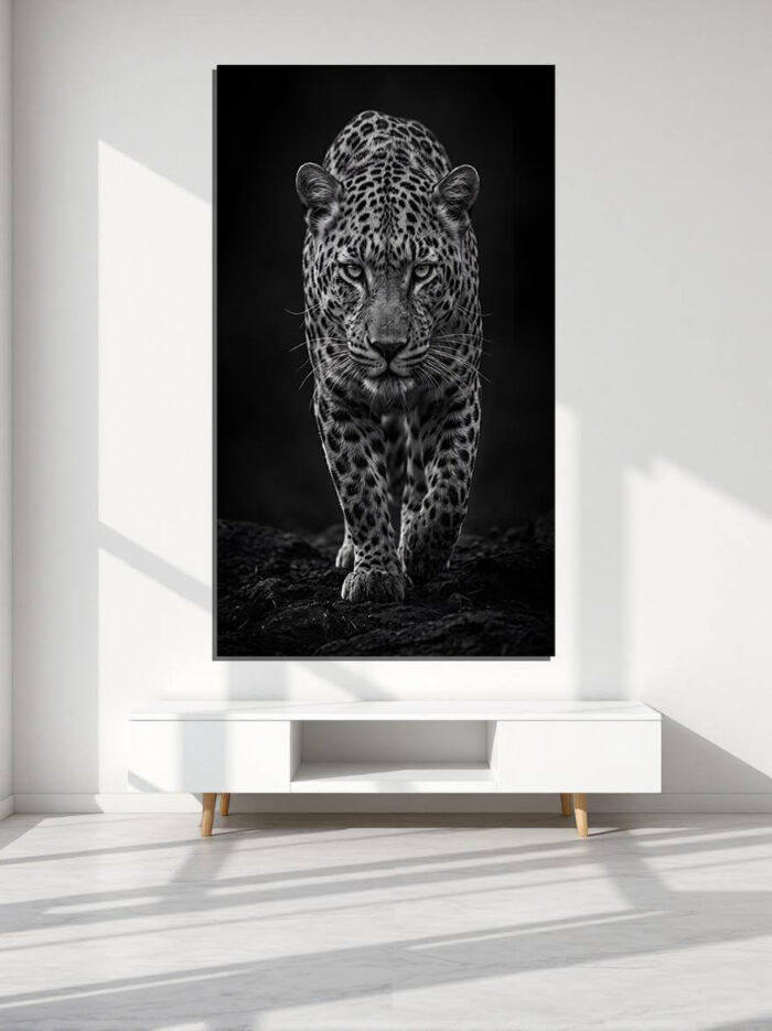 Shadow Stalker Leopard Canvas Wall Art Size A02