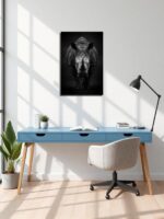 Silent Rampage Rhino Canvas Wall Art Size A2