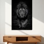 The Silent Reign Lion Canvas Wall Art Size A0 1